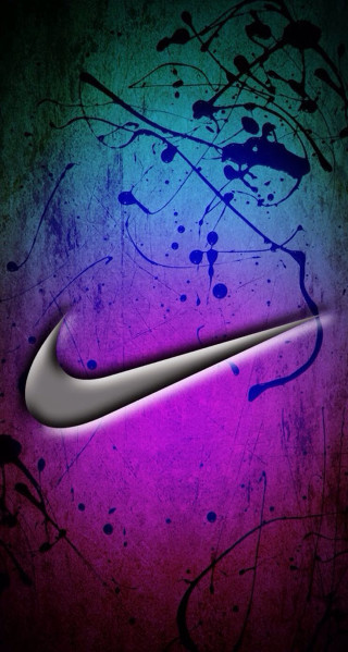 Nike purple blue background black - free neon wallpaper for mobile