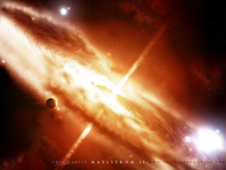 Large star bright light distant - center free wallpaper for desktop