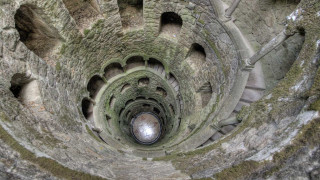 Spiral staircase stone building moss 3 - romanesque free wallpaper for desktop