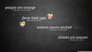 Blackboard words faces mask writing - a blackboard free wallpaper
