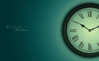 Clock roman numerals green background 6 - a place free wallpaper for desktop