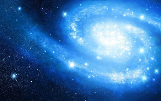 Blue spiral object space stars - star and dust free wallpaper for desktop
