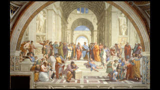 Group people building wall painting - renaissance oil painting free wallpaper