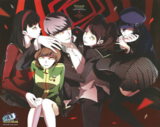 Group people red background black 2 - aya goda free wallpaper for desktop