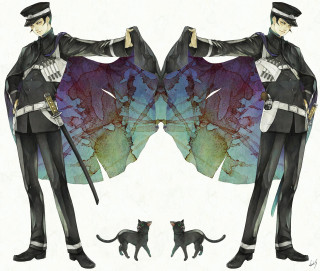 Man uniform cat tail drawing - him free wallpaper for desktop