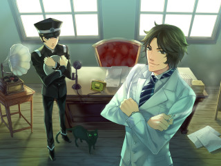 Man suit tie woman room - dr. atl free wallpaper