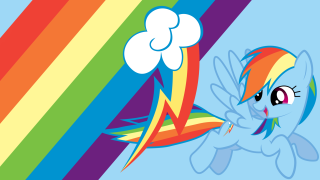 Rainbow pony flying sky cloud - david gilmour blythe free wallpaper for desktop