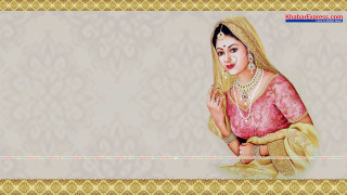Pink sari gold border portrait - a pink sari free wallpaper