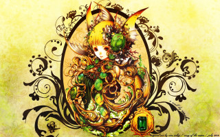 Woman green hat green dress - a green hat free wallpaper