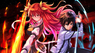 Anime characters swords fire battle 2 - sword free wallpaper