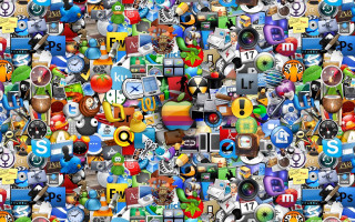 Computer icons symbols pile colorful - a wallpaper background free wallpaper for desktop