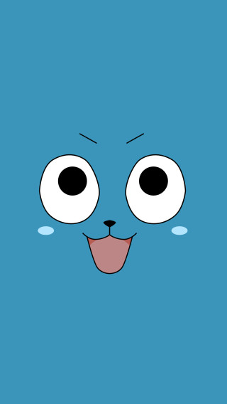 Blue background smiling face black - a face free wallpaper for mobile