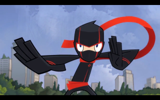 Cartoon character red mask black - a red mask free wallpaper