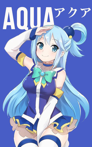 Girl blue hair bow tie 3 - anime girl free wallpaper for mobile