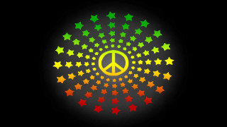 Peace sign stars dark background - a peace sign free wallpaper