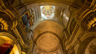Cathedral large ceiling stained glass - andrea pozzo free wallpaper