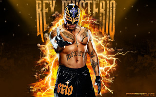 Wrestler tattoo lightning fire flaming - poster art free wallpaper for desktop