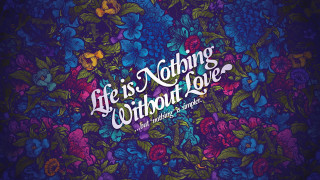 Colorful floral quote illustration minimalism - nothing free wallpaper