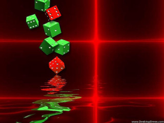 Red dice floating water squares - lyco art free wallpaper for desktop