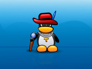 Penguin hat stick feather headwear - a penguin free wallpaper for desktop