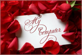 Computer paper red roses rosepetals - a piece of paper free wallpaper