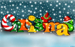 Christmas greeting santa hat candy - the snow free wallpaper