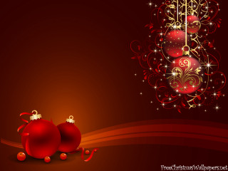 Red christmas card two red - folk art free wallpaper