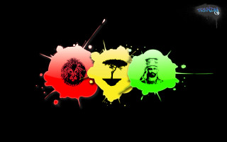 Black background paint splatters man - a beard and a beard free wallpaper