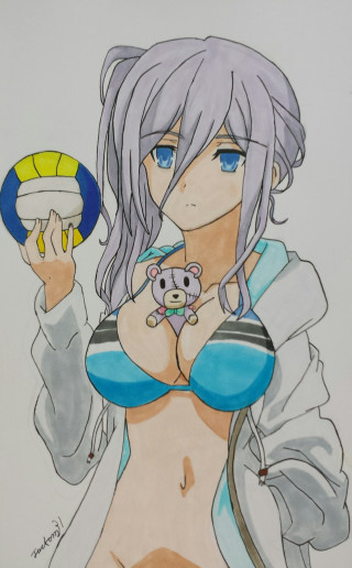 Woman teddy bear hat drawing - her hand and a hat free wallpaper for mobile