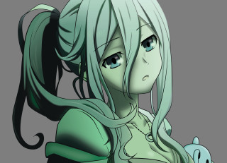 Cartoon green dress blue teddy - a green dress holding free wallpaper