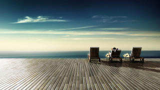 Two people sitting chairs deck 2 - the deck free wallpaper