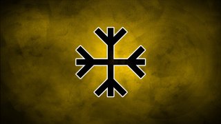 Yellow black snowflake pattern arrow - a tattoo free wallpaper for desktop