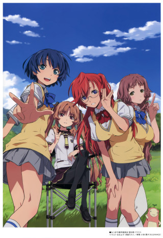 Girls group posing field grass - a group of girls free wallpaper