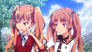 Anime girls forest trees blue - aguri uchida free wallpaper