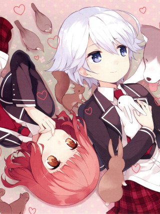 White hair girl bed cats - a bed free wallpaper for mobile