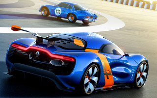 Blue car race track red - a red arrow free wallpaper
