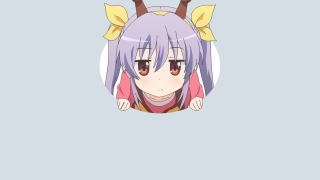 Girl horns pink shirt smile - sticker free wallpaper