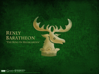 Green background gold stag head - game free wallpaper for desktop