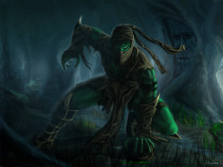 Green eyes forest creature epic - a creature free wallpaper