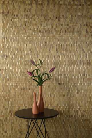 Vase flowers table mosaic pattern - a table in front free wallpaper for mobile