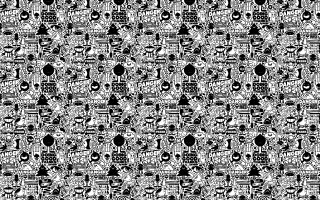 Black white pattern different things 2 - different thing free wallpaper