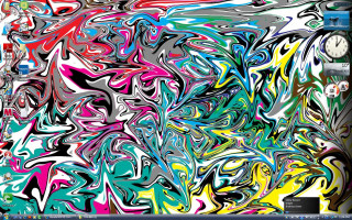 Computer screen colorful pattern clock - free abstract wallpaper