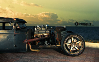 Car parked ocean sky logo - the side of the road near the ocean free wallpaper