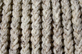 Knitted white brown thread macro - material free wallpaper