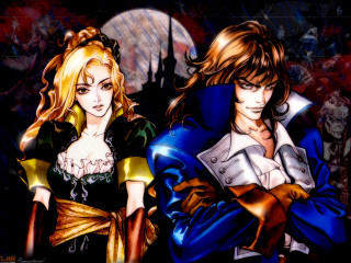 Couple full moon castle clock - ayami kojima free wallpaper