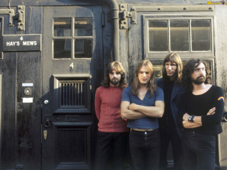 Men group standing door arms - a door free wallpaper