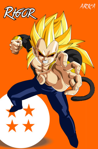 Cartoon character flying stars logo - an orange background free wallpaper