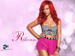 Woman red hair top shorts - visual art free wallpaper for desktop