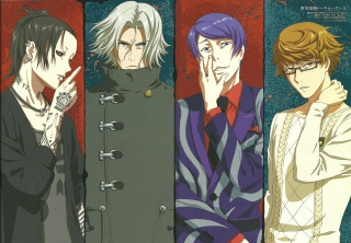 Anime characters red wall blue - a red wall free wallpaper