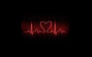 Heartbeat red line love crossstitch - a cross stitch free wallpaper for desktop